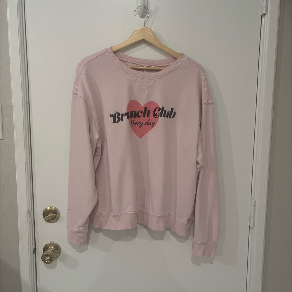 Wildfox Pink 'Brunch Club' Size L Women’s Sweatshirt * Read*